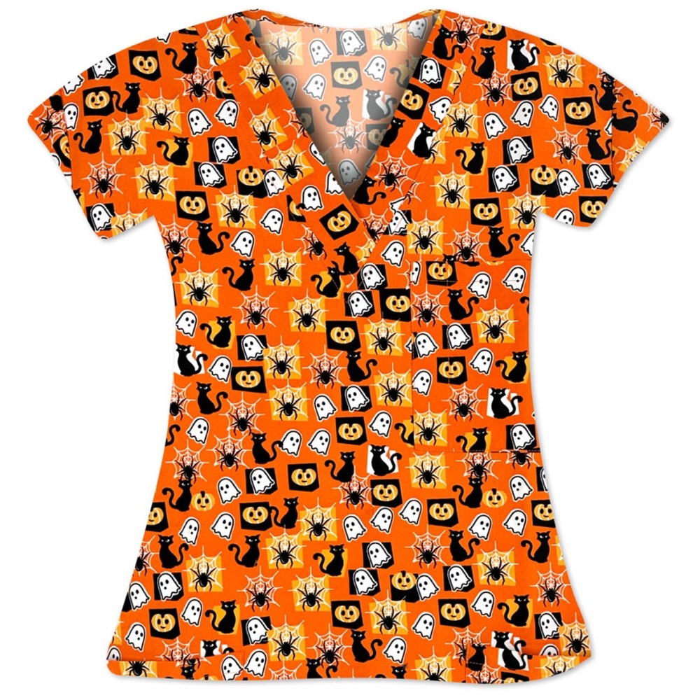 NWT Women’s Medium I Love Scrubs  Halloween Scrub Top